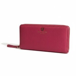 kate spade Hot Pink Pebbled Zip Wallet with Wristlet